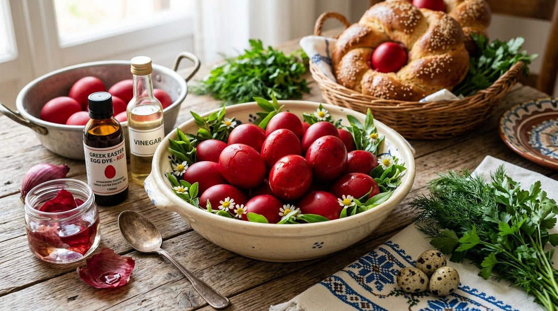 How to dye red eggs for Greek Easter