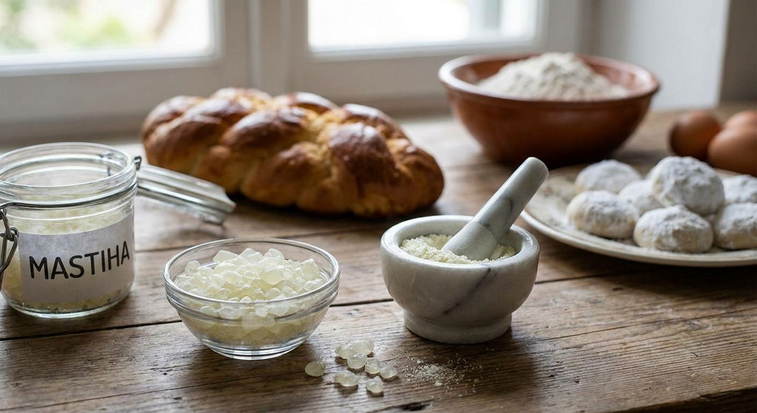 Mastiha for baking traditional Greek desserts