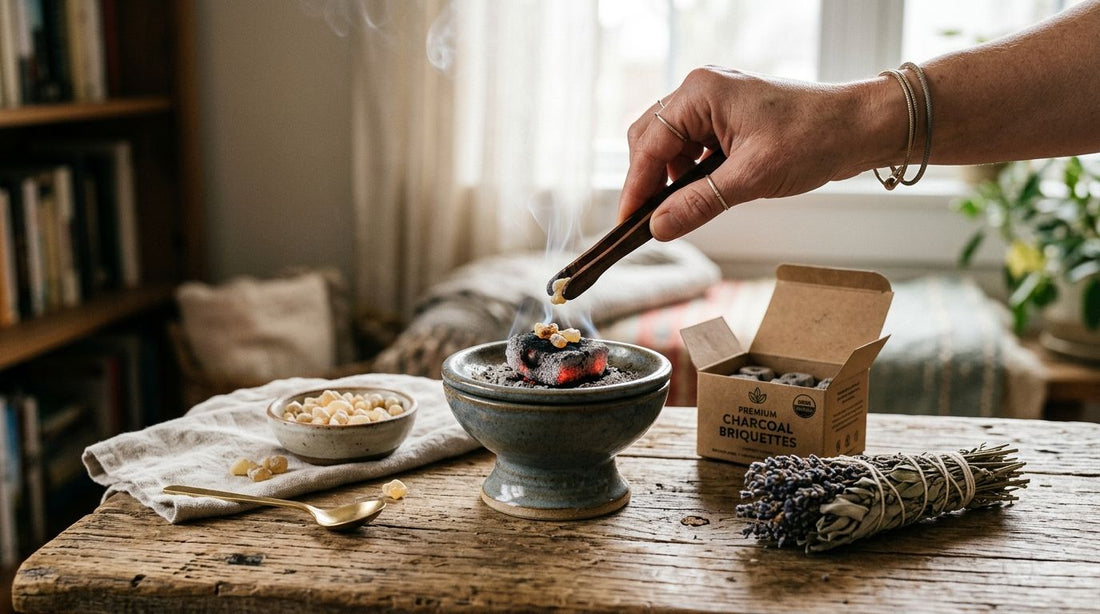 How to use charcoal briquettes for burning incense at home