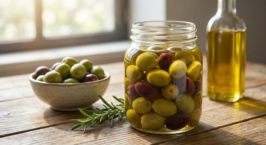 How to make olives in olive oil at home