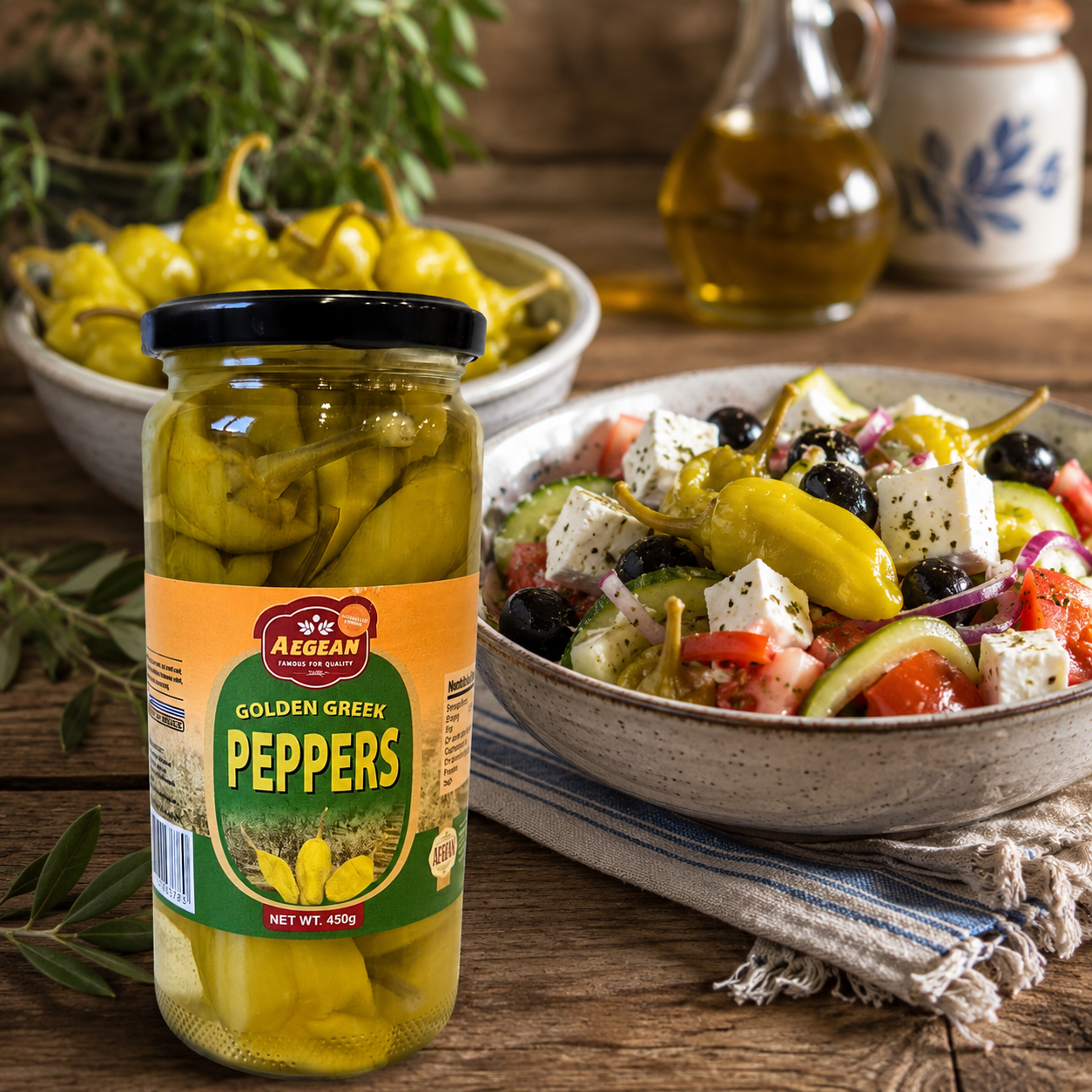Greek Golden Peppers - 450g