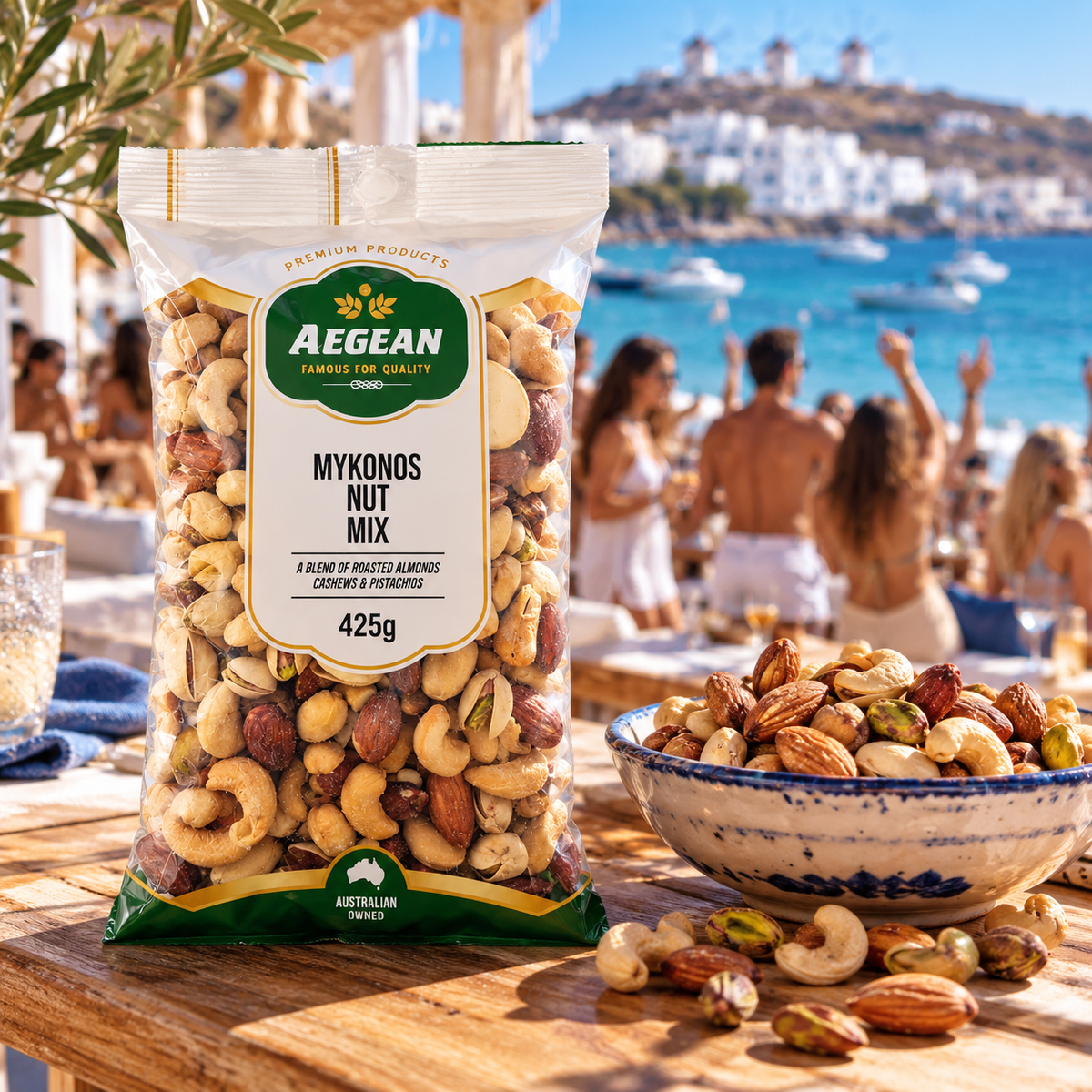 Aegean Mykonos Mixed Nuts 425g | Roasted Nut Mix