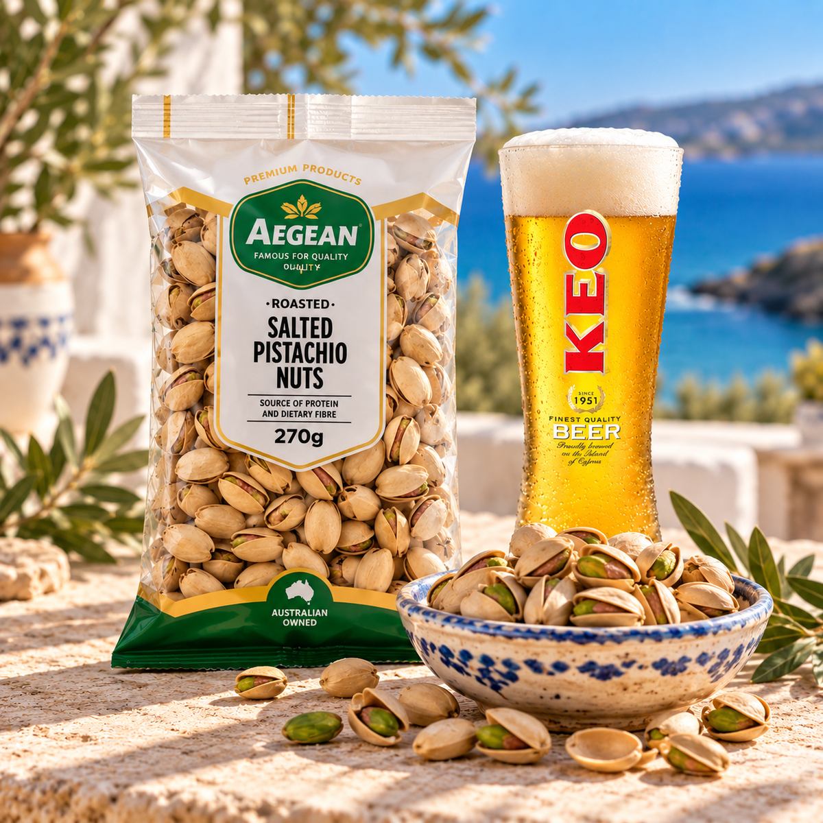 Aegean Roasted Salted Pistachios 270g | Pistachio Nuts