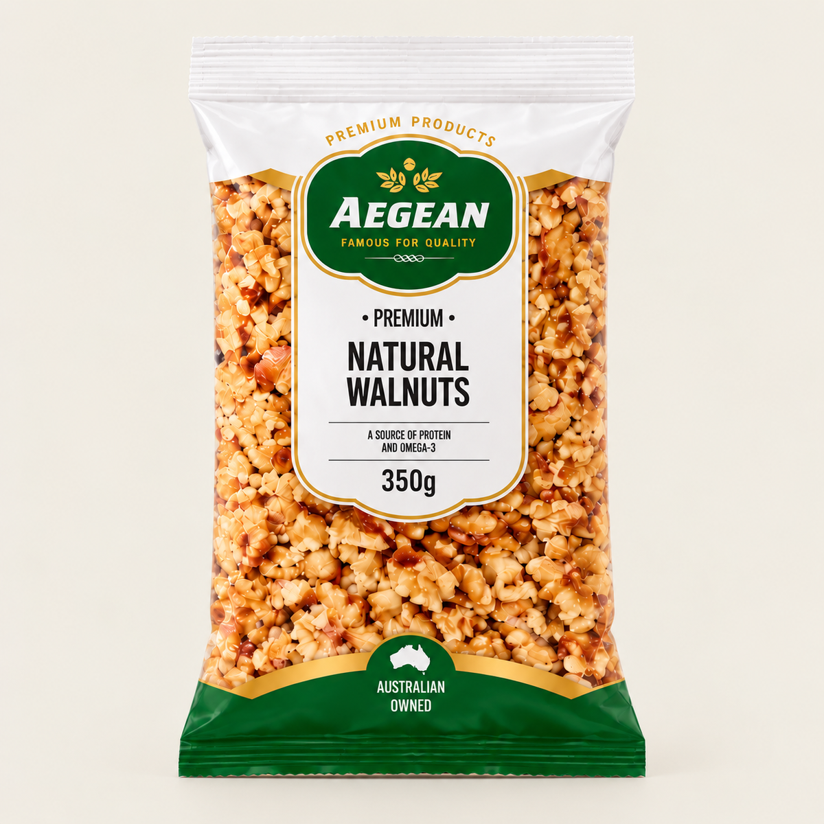 Aegean Natural Walnuts 350g | Natural Walnut Kernels