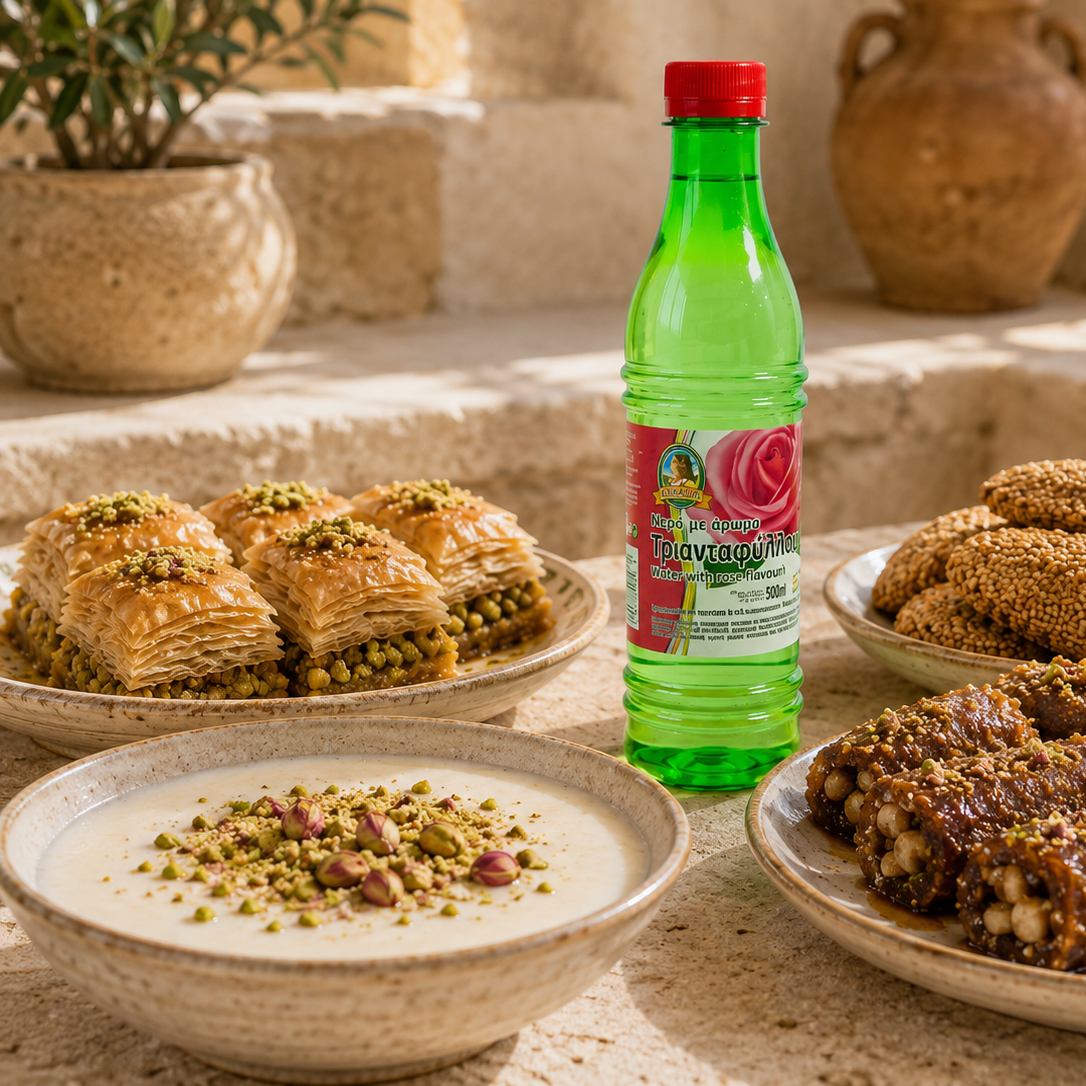 Amalia Water with Rose Flavour from Cyprus 500mL