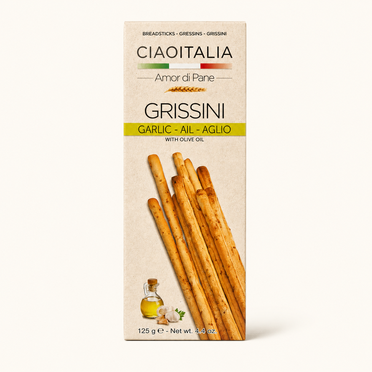 Ciao Italia Garlic and Olive Oil Grissini Breadsticks