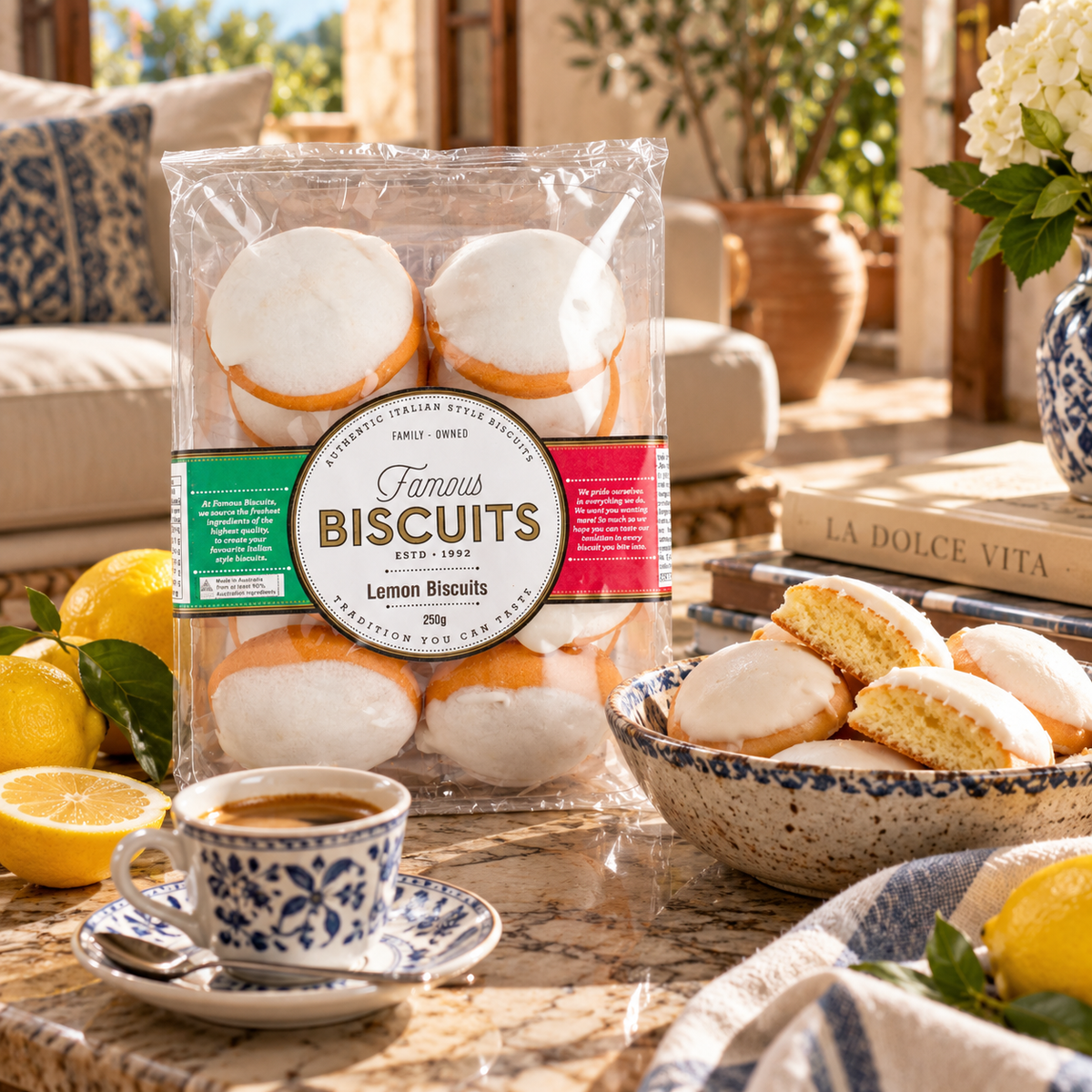Famous Lemon Biscuits 250g | Italian-Style Biscuits