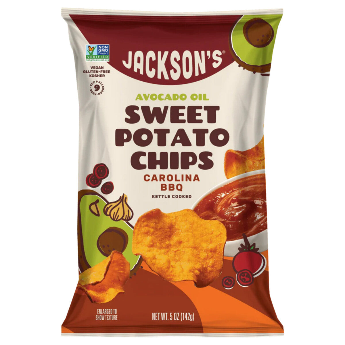 Jackson's Avocado Oil Sweet Potato Chips Carolina BBQ