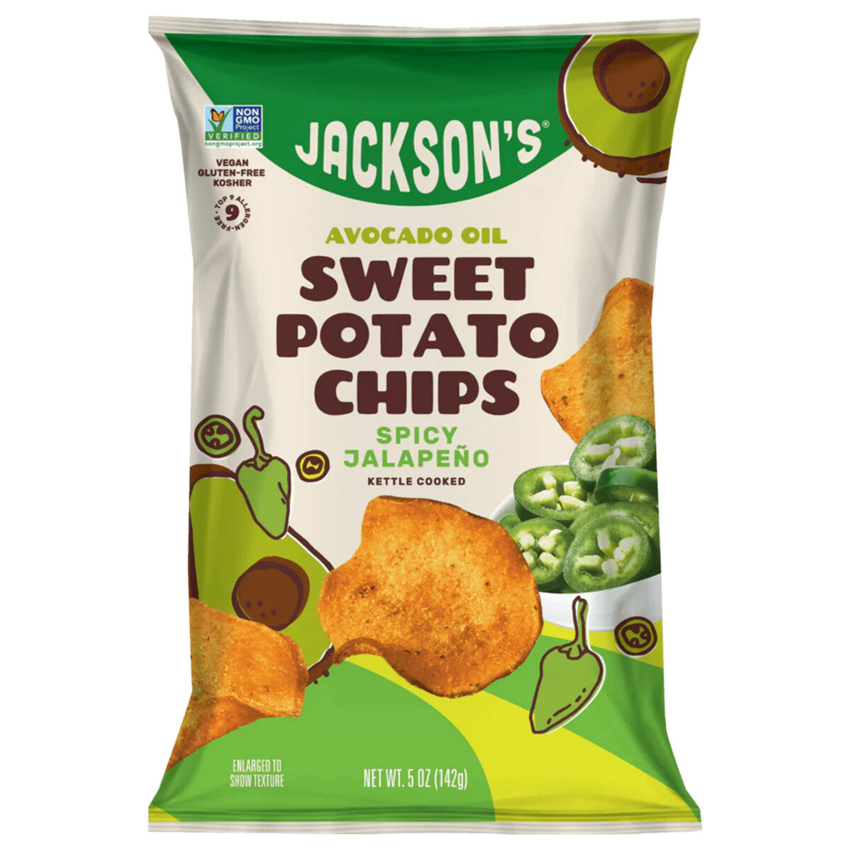 Jackson’s Avocado Oil Sweet Potato Chips Spicy Jalapeno