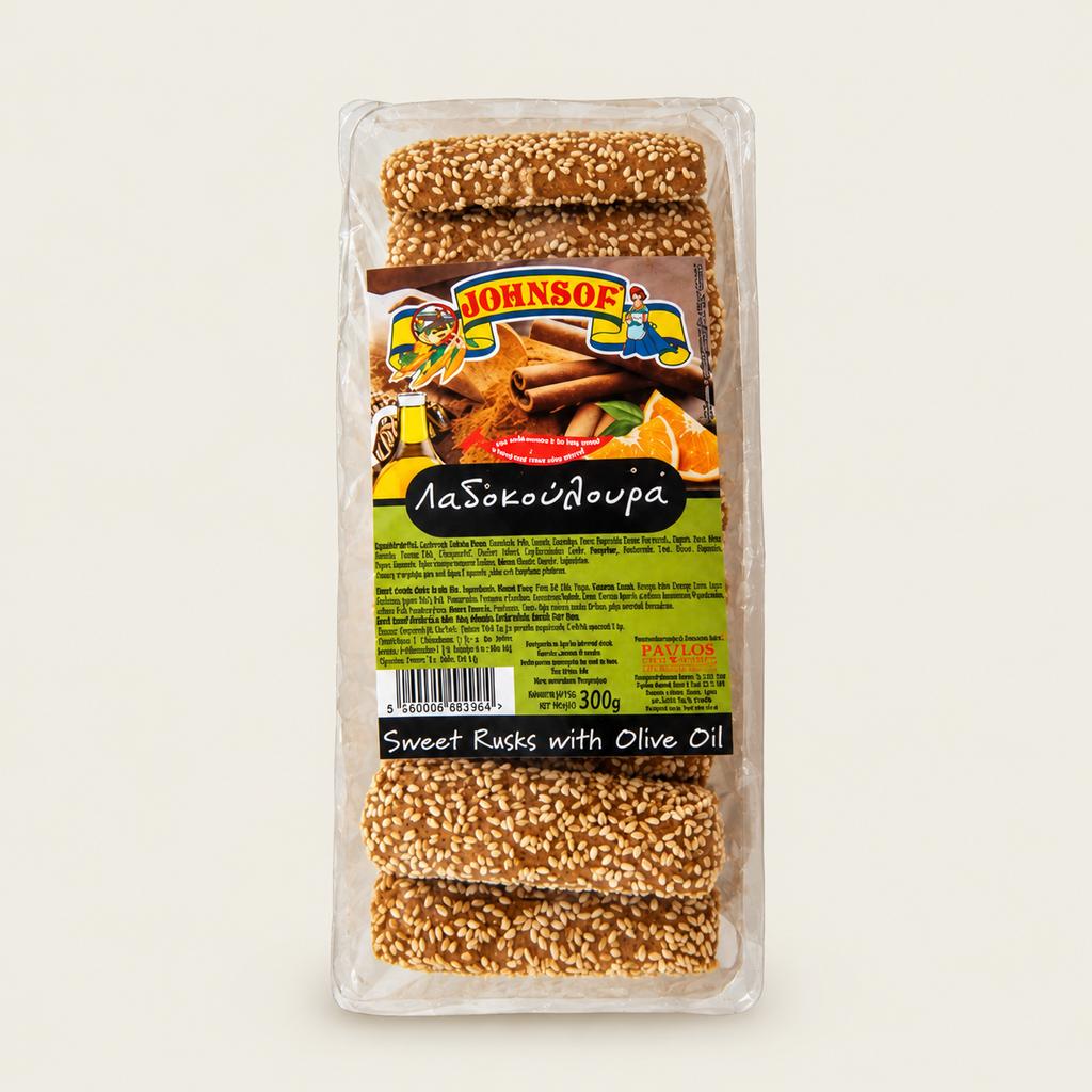 Johnsof Sweet Rusks with Olive Oil 300g | Cypriot Rusks
