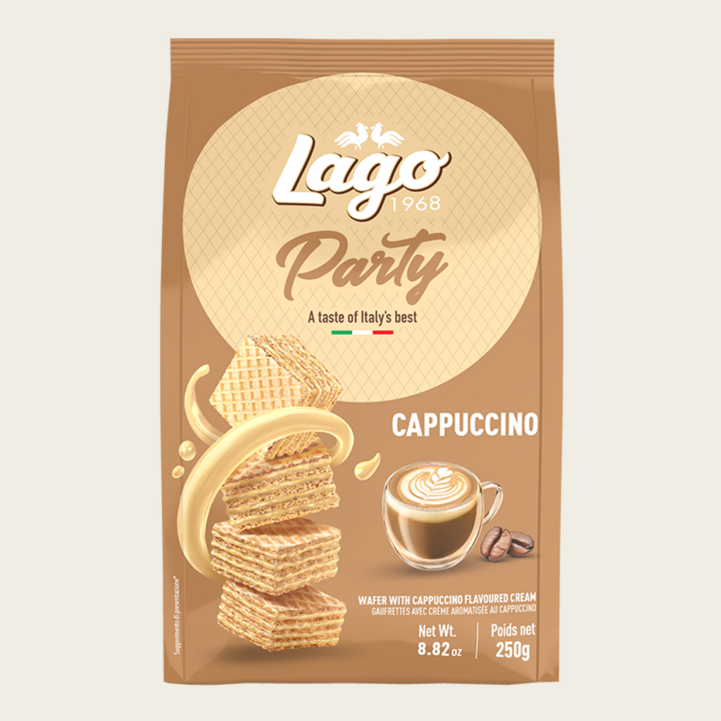 Lago Party Cappuccino Wafers 250g | Italian Wafers