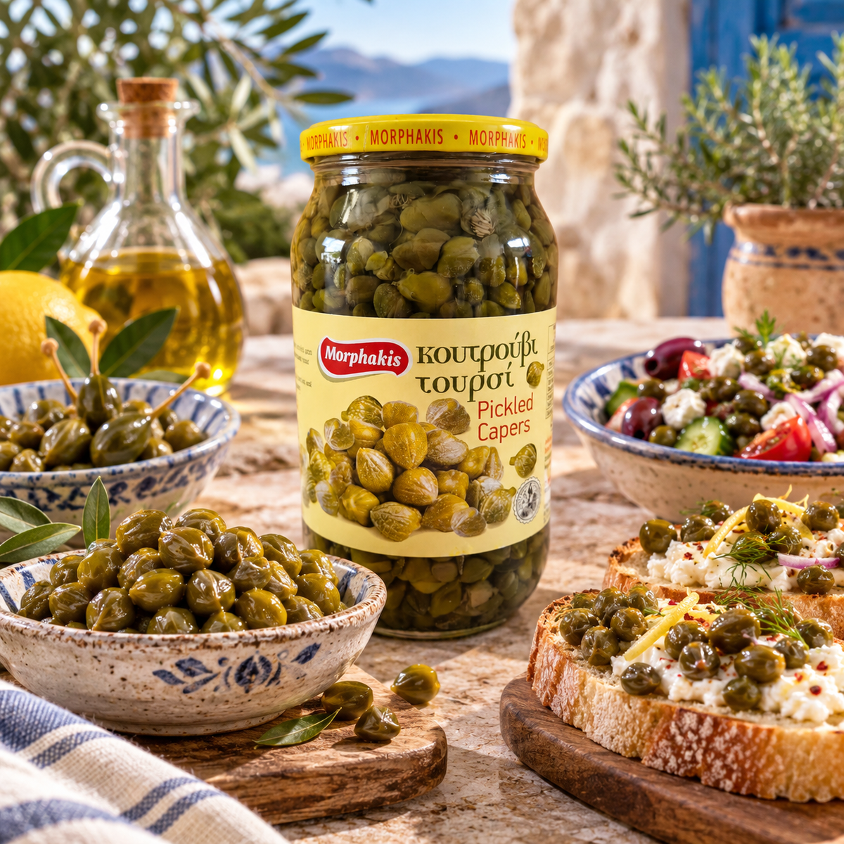Morphakis Pickled Capers 1kg | Product of Cyprus