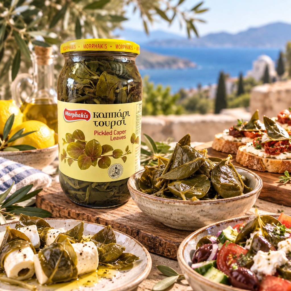 Morphakis Pickled Caper Leaves 1kg | Product of Cyprus