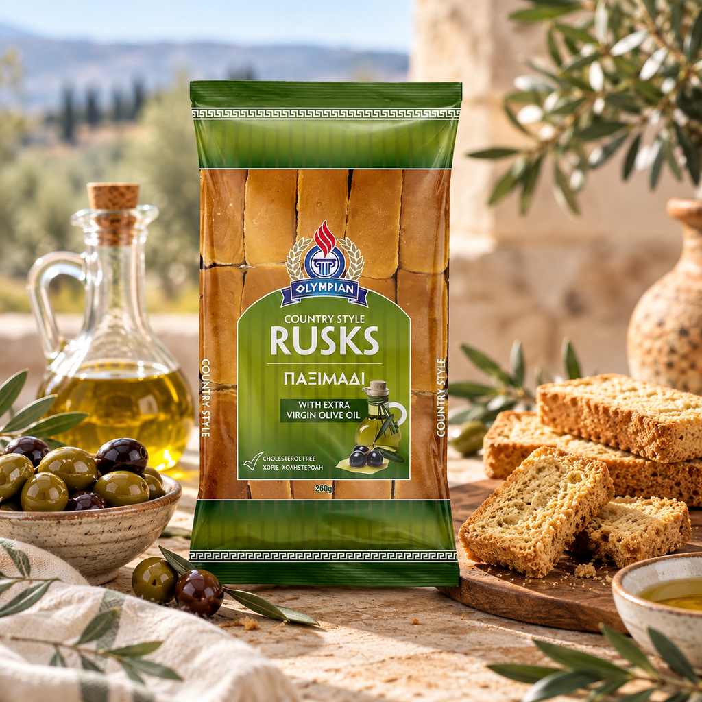 Olympian Olive Oil Rusks – Traditional Greek Paximadi 260g