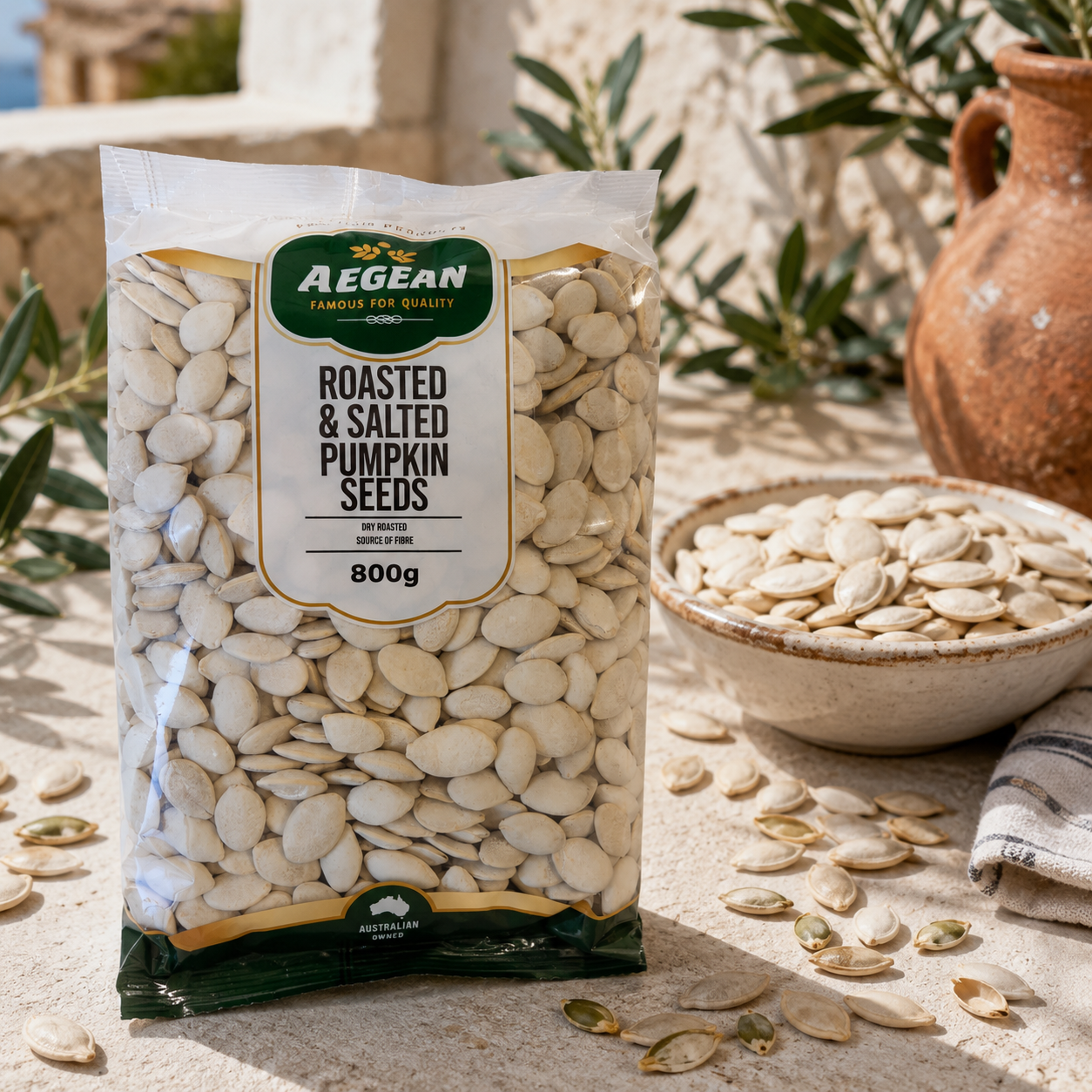 Roasted and Salted Pumpkin Seeds (Pepitas) - 800g