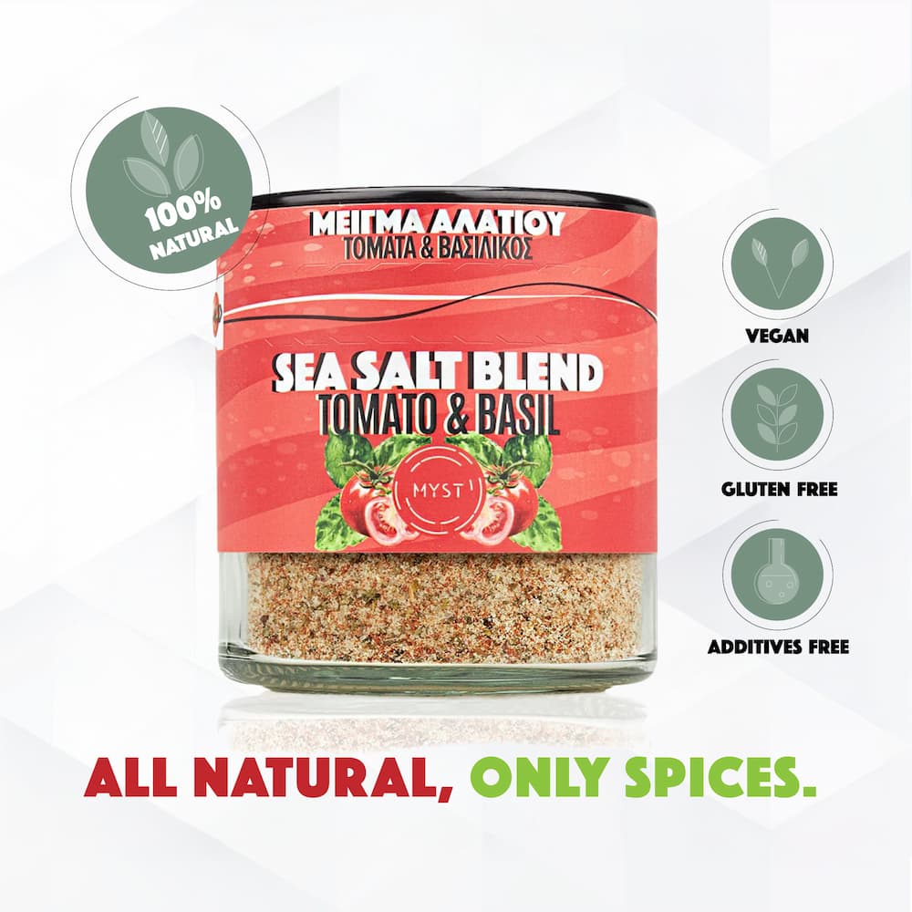 Greek Sea Salt Blend Tomato and Basil 200g