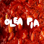 Red sauce with 'Olea Pia' text overlay